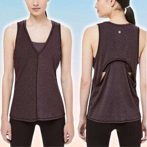 LULULEMON Circuit Crusher Tank Sz 4 Evolution Stripe Deep